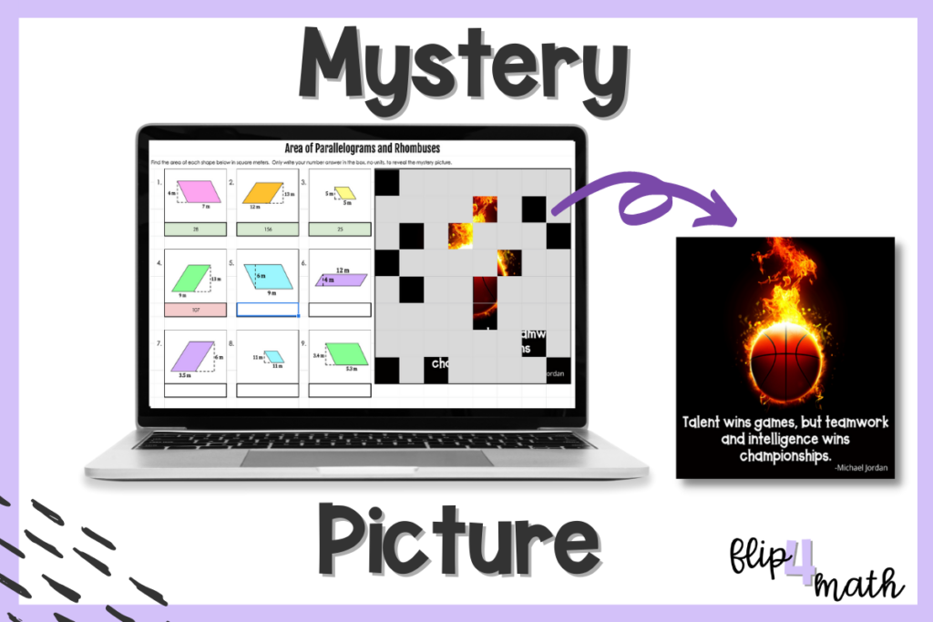 Middle School Math Game 2 - Mystery Picture