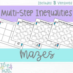 Solving Multi-Step Inequalities Maze