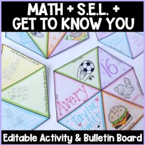 Get to Know You |SEL | 6th Grade Math Activity & Bulletin Board | Math Decor