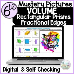 Volume of Rectangular Prisms with Fractional Edges Mystery Picture