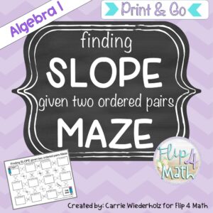 Finding Slope of Points Maze