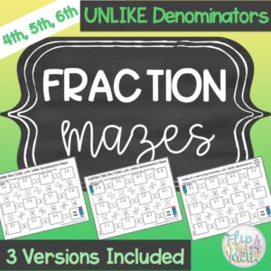 Adding & Subtracting Fractions-Unlike Denominators Maze for Google Classroom™