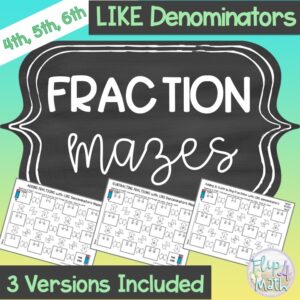 Adding & Subtracting Fractions-Like Denominators Maze-Google Classroom™