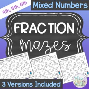 Adding and Subtracting Mixed Numbers Maze for use with Google Classroom™