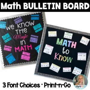 Math Bulletin Board Kit "We Know the Magic in Math" | Classroom Decor