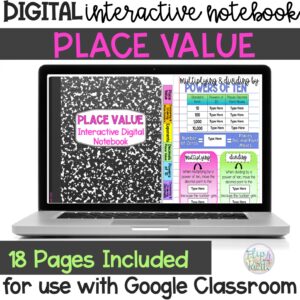 Place Value Digital Interactive Notebook for GoogleSlides™