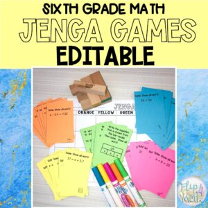 6th Grade Math Jenga Review Bundle