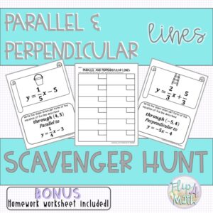 Parallel and Perpendicular Lines Scavenger Hunt