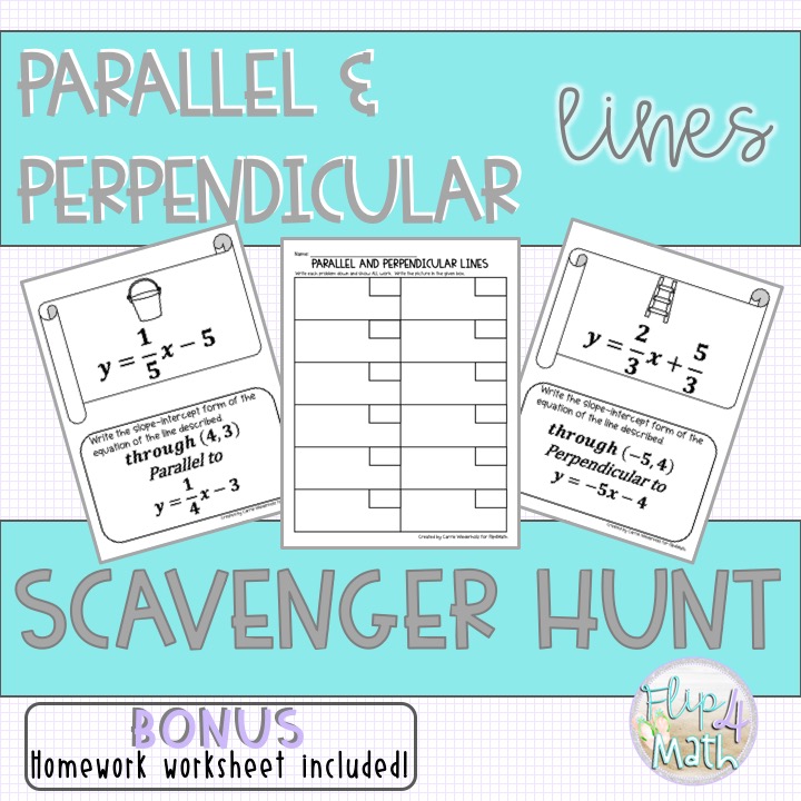 Parallel and Perpendicular Lines Scavenger Hunt