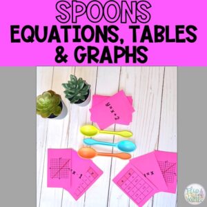 Linear Equations, Tables and Graphs SPOON Game