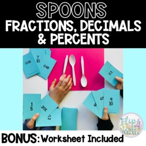 Fractions, Decimals, and Percents SPOON Game